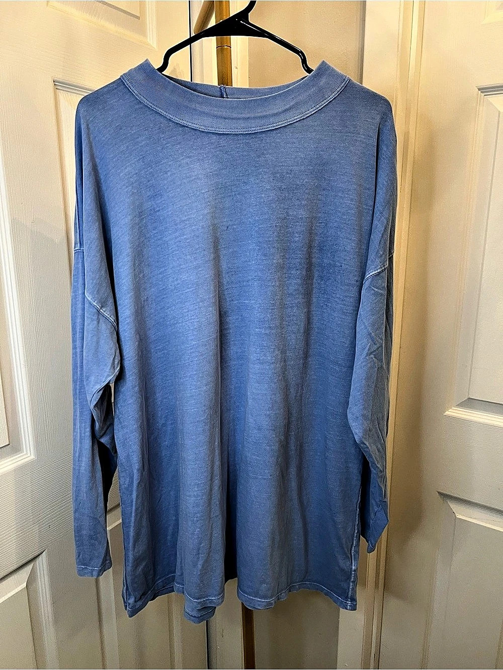 We The Free Full Swing Tunic Blue Long Sleeve